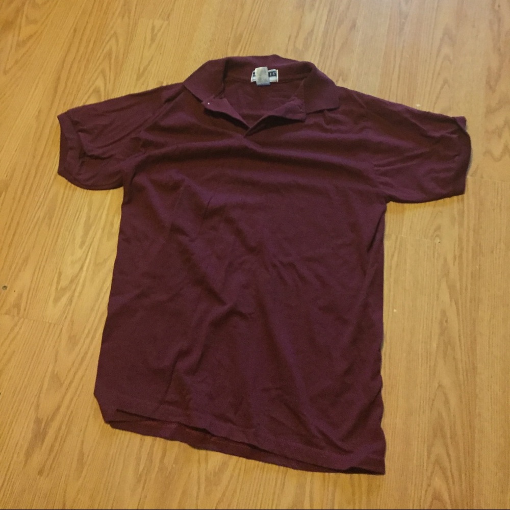 Burgundy uniform shirt